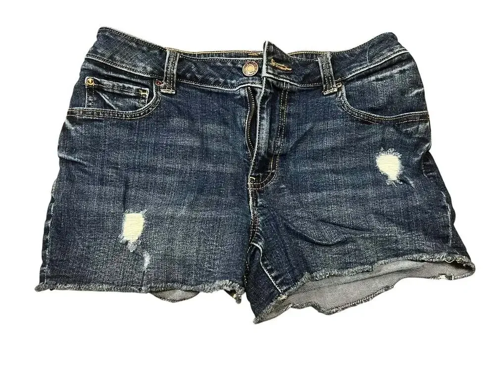 Maurices High-Rise Distressed Denim Cut-Off Shorts